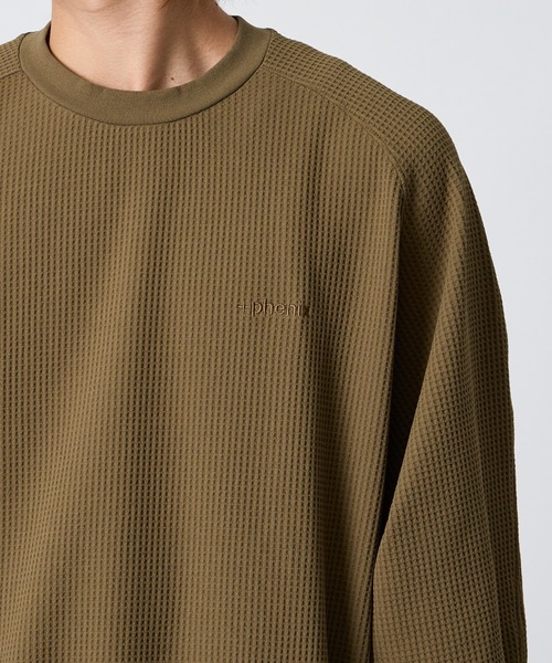 +phenix（プラスフェニックス）の「【WEB先行予約】[＋phenix/プラスフェニックス] 別注 ワッフル ロングスリーブTシャツ（Tシャツ/カットソー・メンズ・ブラウン/サックスブルー/ホワイト/ブラック・M/L）」の13枚目の写真