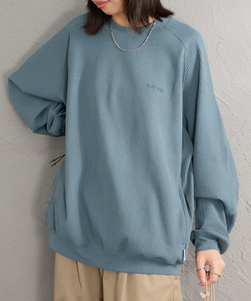 +phenix（プラスフェニックス）の「【WEB先行予約】[＋phenix/プラスフェニックス] 別注 ワッフル ロングスリーブTシャツ（Tシャツ/カットソー・メンズ・ブラウン/サックスブルー/ホワイト/ブラック・M/L）」の16枚目の写真