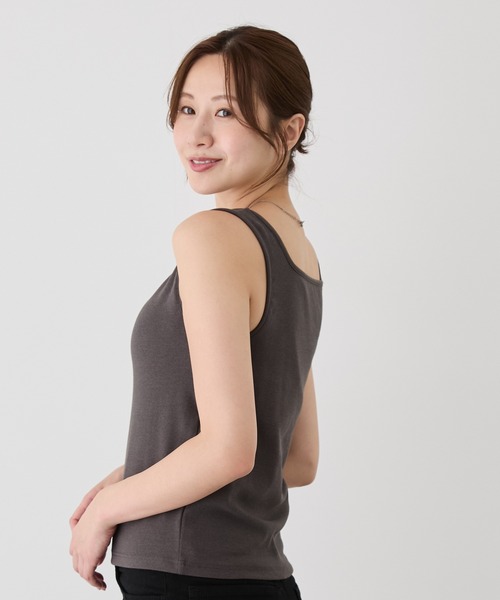 Jayro(ジャイロ)の「カップ付きスクエアタンクトップ(タンクトップ・レディース・ブラック/チャコールグレー/ブラウン系その他2/オフホワイト・M)」の13枚目の写真