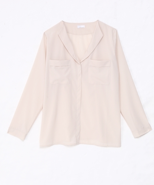 Chico(チコ)の「【who's who Chico 】 ミリタリースキッパーシャツ(シャツ/ブラウス・レディース・ホワイト/ブルー系その他/ピンクベージュ・FREE)」の6枚目の写真