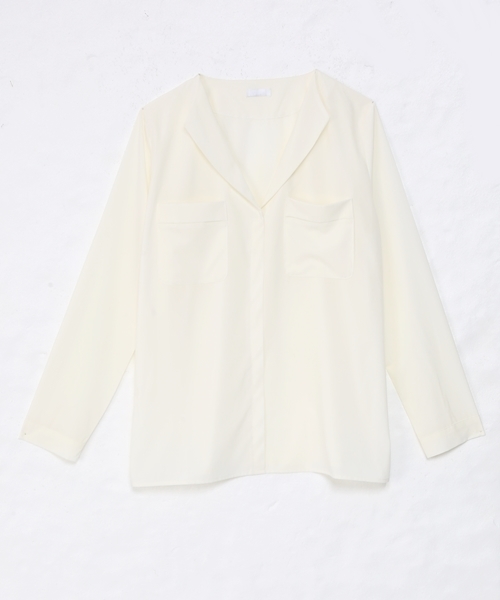 Chico(チコ)の「【who's who Chico 】 ミリタリースキッパーシャツ(シャツ/ブラウス・レディース・ホワイト/ブルー系その他/ピンクベージュ・FREE)」の7枚目の写真