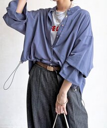 袖ギャザードロストシャツ