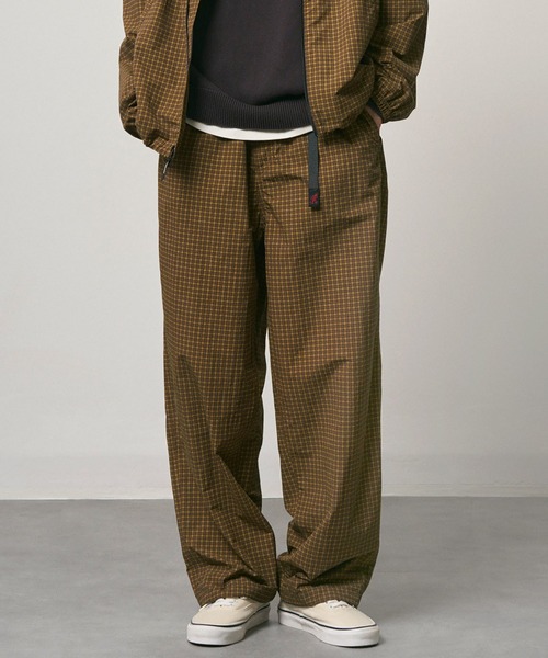 Gramicci(グラミチ)の「MINI CHECK NYLON PANT|ミニチェックナイロンパンツ(その他パンツ・メンズ・ブラウン/ネイビー/グレー・2XL/L/M/XL/S)」の3枚目の写真