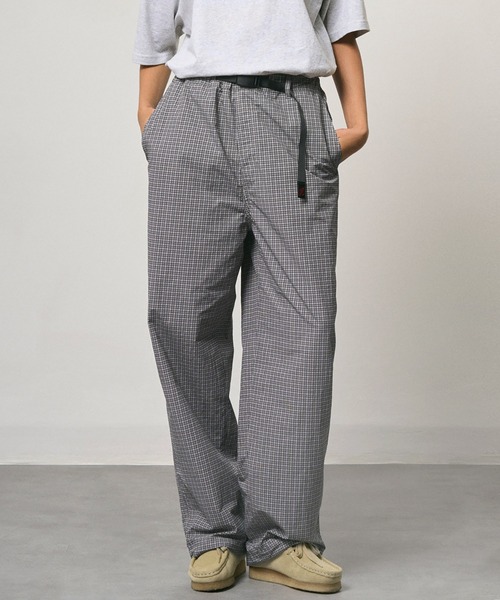 Gramicci(グラミチ)の「MINI CHECK NYLON PANT|ミニチェックナイロンパンツ(その他パンツ・メンズ・ブラウン/ネイビー/グレー・2XL/L/M/XL/S)」の2枚目の写真