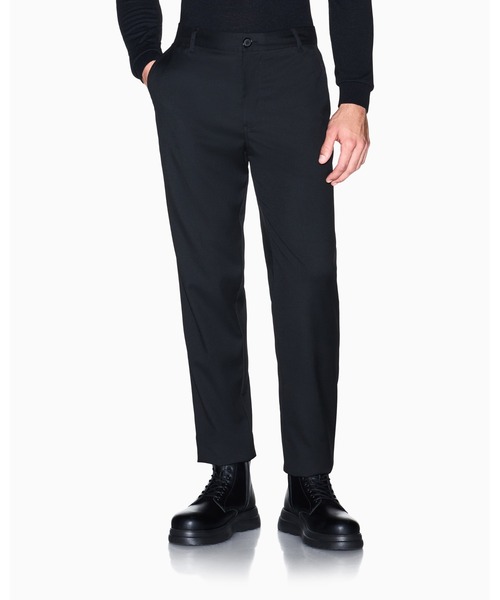 ARMANI EXCHANGE(アルマーニエクスチェンジ)の「【A|X アルマーニ エクスチェンジ】ストレッチ ポリビスコース スリムフィット パンツ(スラックス・メンズ・ブラック・33inch/32inch/31inch/30inch/29inch/28inch/34inch)」の1枚目の写真