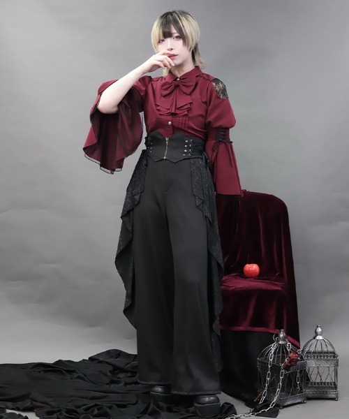 NIBBLE POISON（ニブルポイズン）の「ジャカードラッフルフリルＰＴ（その他パンツ・レディース・ブラック・MEDIUM）」の3枚目の写真