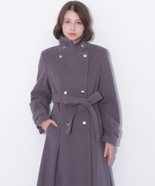 JILL by JILL STUART(ジルバイジルスチュアート)の「スタンドカラーウールレディコート(その他アウター・レディース・ブルー/ホワイト/グレー/ピンク・SMALL/MEDIUM)」の9枚目の写真
