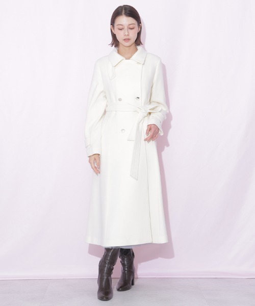 JILL by JILL STUART(ジルバイジルスチュアート)の「スタンドカラーウールレディコート(その他アウター・レディース・ブルー/ホワイト/グレー/ピンク・SMALL/MEDIUM)」の16枚目の写真