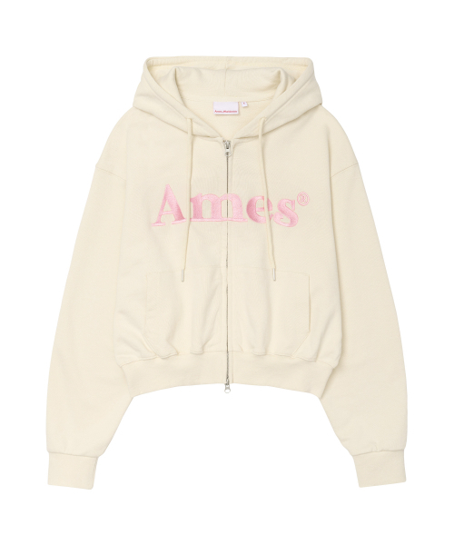 AMESWORLDWIDE（アメスワールドワイド）の「BASIC LOGO HOODIE ZIP UP VINTAGE CREAM（パーカー・レディース・その他・SMALL/MEDIUM/LARGE）」の2枚目の写真