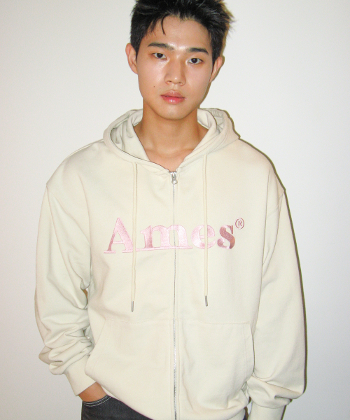 AMESWORLDWIDE（アメスワールドワイド）の「BASIC LOGO HOODIE ZIP UP VINTAGE CREAM（パーカー・レディース・その他・SMALL/MEDIUM/LARGE）」の5枚目の写真