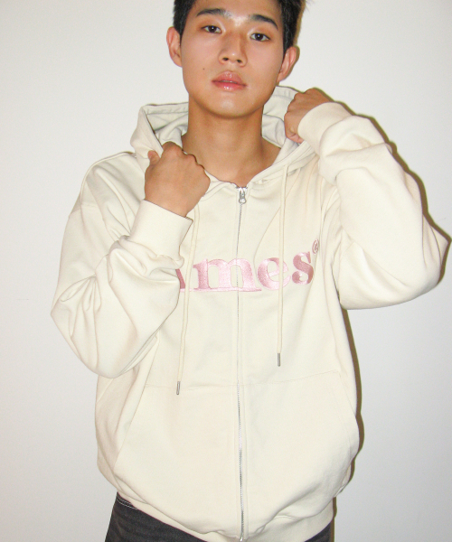 AMESWORLDWIDE（アメスワールドワイド）の「BASIC LOGO HOODIE ZIP UP VINTAGE CREAM（パーカー・レディース・その他・SMALL/MEDIUM/LARGE）」の6枚目の写真