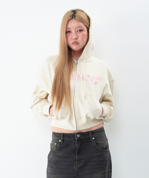 AMESWORLDWIDE（アメスワールドワイド）の「BASIC LOGO HOODIE ZIP UP VINTAGE CREAM（パーカー・レディース・その他・SMALL/MEDIUM/LARGE）」の12枚目の写真
