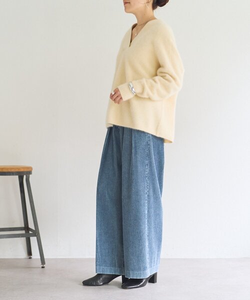 BEARDSLEY(ビアズリー)の「コーデュロイデニム(その他パンツ・レディース・インディゴブルー・0/1)」の3枚目の写真