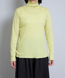 vent blanc（ヴァンブラン）の「VB:denicher デニシェ　60/2 ギザ リヨセル テレコ タートルネック（Tシャツ/カットソー）」