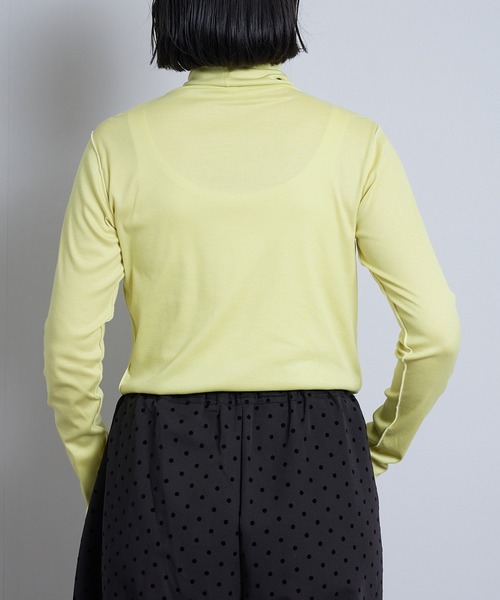 vent blanc(ヴァンブラン)の「VB:denicher デニシェ 60/2 ギザ リヨセル テレコ タートルネック(Tシャツ/カットソー・レディース・ピンク/ブラック/ホワイト/レモンイエロー・FREE)」の15枚目の写真