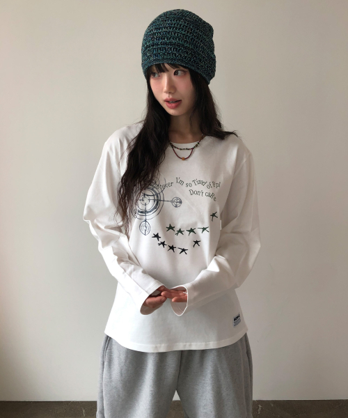 SEW-B（ソービー）の「オーバーサイズ DONT CARE 長袖Tシャツ（Tシャツ/カットソー・レディース・その他・FREE）」の2枚目の写真