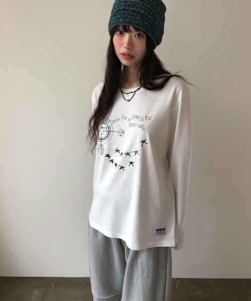 SEW-B（ソービー）の「オーバーサイズ DONT CARE 長袖Tシャツ（Tシャツ/カットソー・レディース・その他・FREE）」の3枚目の写真
