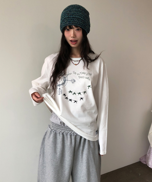 SEW-B（ソービー）の「オーバーサイズ DONT CARE 長袖Tシャツ（Tシャツ/カットソー・レディース・その他・FREE）」の4枚目の写真