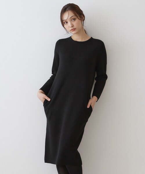DRESSTERIOR(ドレステリア)の「ファーカラーニットワンピース(ワンピース・レディース・ブラック/グレー系その他・36/38)」の13枚目の写真