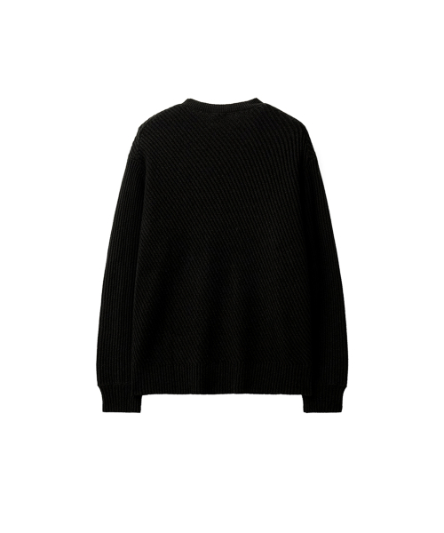 YOUCHE PRET A PORTER(ユッシュプレタポルテ)の「SI DIAGONAL RIB KNIT ブラック(ニット/セーター・メンズ・その他・MEDIUM/LARGE)」の2枚目の写真