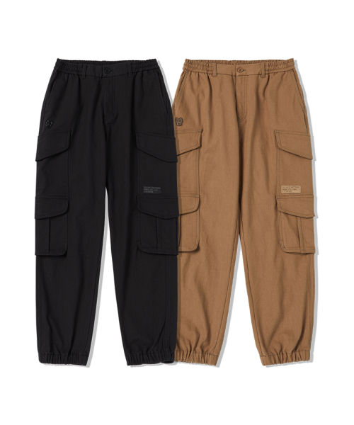 LIFE WORK（ライフワーク）の「レディース LW1 ダブルカーゴポケットジョガーパンツ（スウェットパンツ・レディース・ベージュ/ブラック・M/S）」の3枚目の写真