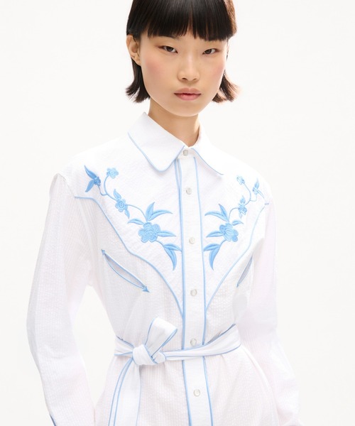 KENZO（ケンゾー）の「KENZO WILDFLOWER COWBOY SHIRT DRESS（ワンピース・レディース・ホワイト系その他・36/34）」の2枚目の写真