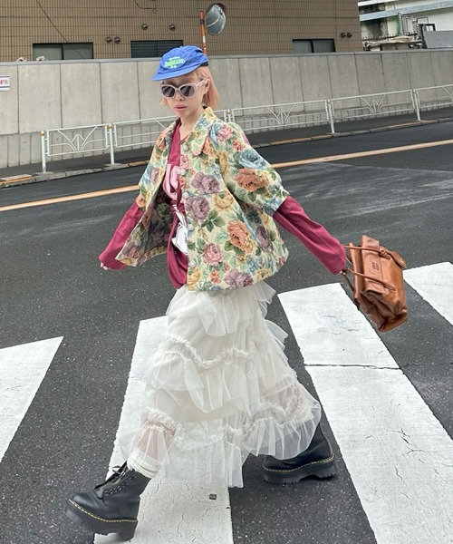 Alley Tokyo（アリートーキョー）の「フットボールプチプチ付ロンT（Tシャツ/カットソー・レディース・ネイビー/ボルドー・FREE）」の18枚目の写真