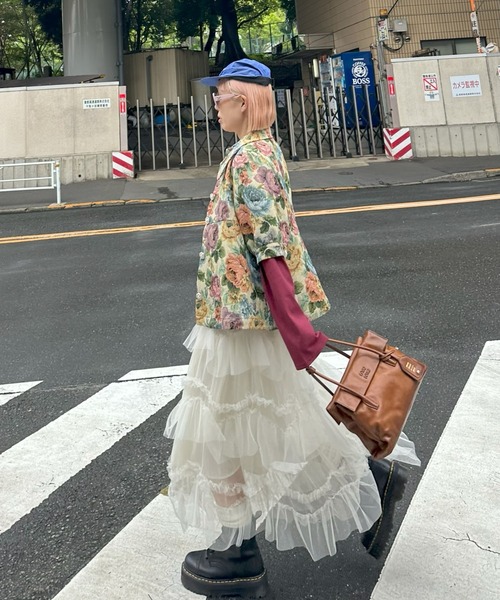 Alley Tokyo（アリートーキョー）の「フットボールプチプチ付ロンT（Tシャツ/カットソー・レディース・ネイビー/ボルドー・FREE）」の10枚目の写真