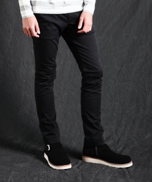 SABLE CLUTCH（セーブルクラッチ）の「WASHED STRETCH SKINNY CINO（チノパンツ・メンズ・ネイビー/ベージュ/ブラック/ホワイト・LARGE/SMALL/X-LARGE/MEDIUM）」の2枚目の写真