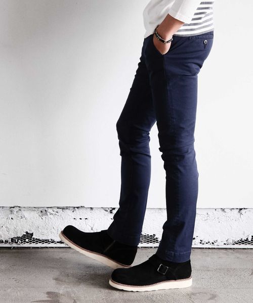 SABLE CLUTCH（セーブルクラッチ）の「WASHED STRETCH SKINNY CINO（チノパンツ・メンズ・ネイビー/ベージュ/ブラック/ホワイト・LARGE/SMALL/X-LARGE/MEDIUM）」の20枚目の写真