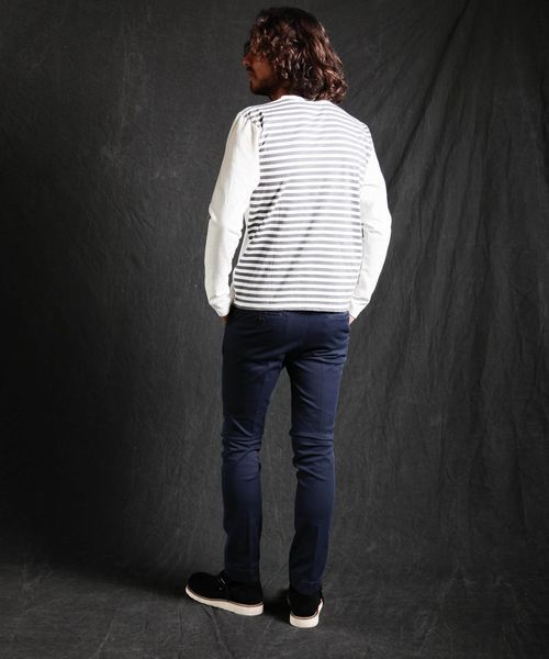 SABLE CLUTCH（セーブルクラッチ）の「WASHED STRETCH SKINNY CINO（チノパンツ・メンズ・ネイビー/ベージュ/ブラック/ホワイト・LARGE/SMALL/X-LARGE/MEDIUM）」の15枚目の写真