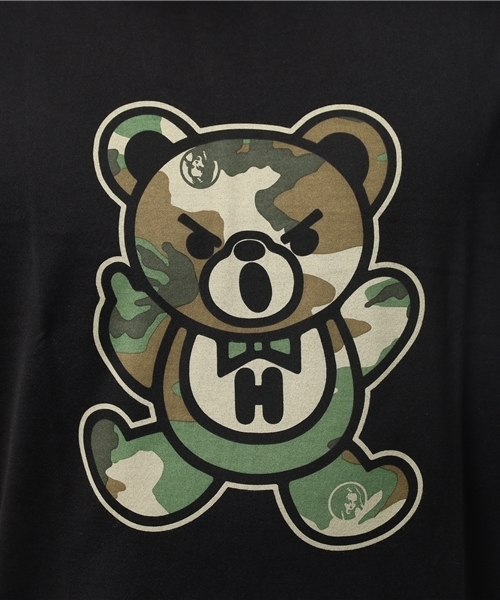 HYSTERIC GLAMOUR（ヒステリックグラマー）の「CAMO BEAR pt T-SH（Tシャツ/カットソー・メンズ・ホワイト/ネイビー/ブラック・SMALL/MEDIUM/LARGE/X-LARGE）」の4枚目の写真