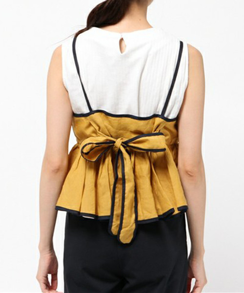 PLAIN CLOTHING（プレーンクロージング）の「バックリボンキャミソール【PLAIN CLOTHING】（キャミソール・レディース・グリーン/イエロー/ブルー・FREE）」の14枚目の写真