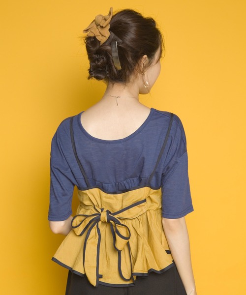 PLAIN CLOTHING（プレーンクロージング）の「バックリボンキャミソール【PLAIN CLOTHING】（キャミソール・レディース・グリーン/イエロー/ブルー・FREE）」の20枚目の写真