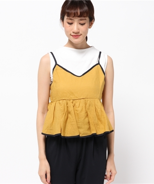 PLAIN CLOTHING（プレーンクロージング）の「バックリボンキャミソール【PLAIN CLOTHING】（キャミソール・レディース・グリーン/イエロー/ブルー・FREE）」の4枚目の写真