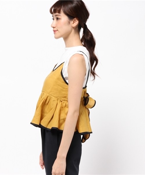 PLAIN CLOTHING（プレーンクロージング）の「バックリボンキャミソール【PLAIN CLOTHING】（キャミソール・レディース・グリーン/イエロー/ブルー・FREE）」の5枚目の写真