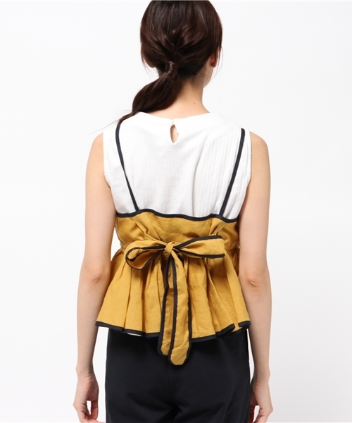 PLAIN CLOTHING（プレーンクロージング）の「バックリボンキャミソール【PLAIN CLOTHING】（キャミソール・レディース・グリーン/イエロー/ブルー・FREE）」の6枚目の写真