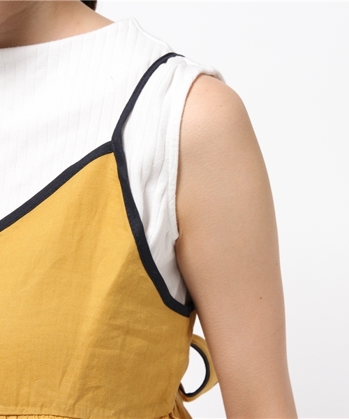 PLAIN CLOTHING（プレーンクロージング）の「バックリボンキャミソール【PLAIN CLOTHING】（キャミソール・レディース・グリーン/イエロー/ブルー・FREE）」の9枚目の写真