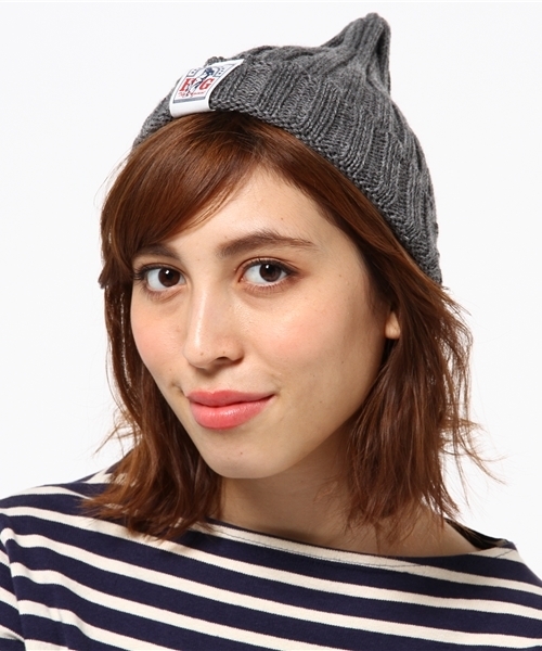 HYSTERIC GLAMOUR（ヒステリックグラマー）の「WOOL RIB KNIT ワッチキャップ（ニットキャップ/ビーニー・レディース・ホワイト/レッド/カーキ/トップグレー/ブラック・FREE）」の11枚目の写真