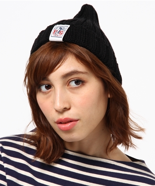 HYSTERIC GLAMOUR（ヒステリックグラマー）の「WOOL RIB KNIT ワッチキャップ（ニットキャップ/ビーニー・レディース・ホワイト/レッド/カーキ/トップグレー/ブラック・FREE）」の12枚目の写真