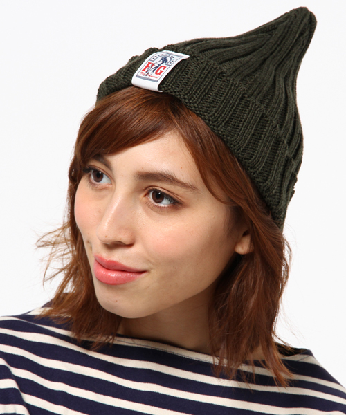 HYSTERIC GLAMOUR（ヒステリックグラマー）の「WOOL RIB KNIT ワッチキャップ（ニットキャップ/ビーニー・レディース・ホワイト/レッド/カーキ/トップグレー/ブラック・FREE）」の14枚目の写真