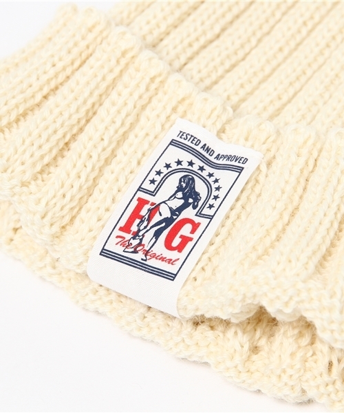 HYSTERIC GLAMOUR（ヒステリックグラマー）の「WOOL RIB KNIT ワッチキャップ（ニットキャップ/ビーニー・レディース・ホワイト/レッド/カーキ/トップグレー/ブラック・FREE）」の8枚目の写真