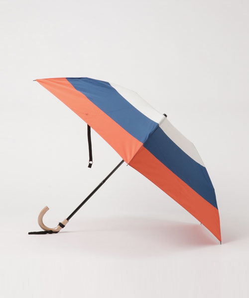 Saison Tourne Umbrella(セゾントルヌ アンブレラ)の「Saison Tourne Umbrella ボーダー折りたたみ雨傘(折りたたみ傘)」|トリコロール