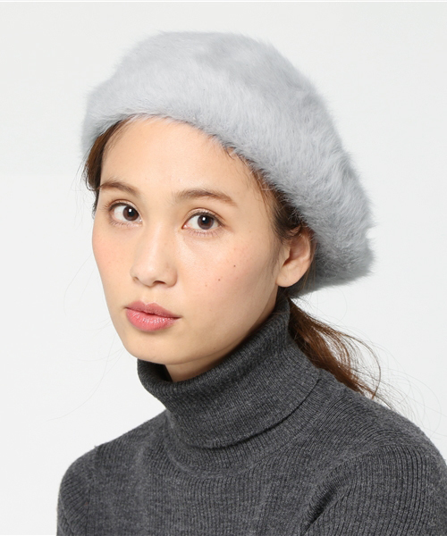 FREAK'S STORE(フリークスストア)の「アンゴラ ベレー2(ハンチング/ベレー帽・レディース・ダークブラウン/グレー/ベージュ/ブラック・FREE)」の3枚目の写真