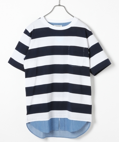 GLOBAL WORK(グローバルワーク)の「【吸水速乾】MVSシャツレイヤー半袖/740903(Tシャツ/カットソー・メンズ・ブラック/グレー/ネイビー/ホワイト/オフホワイト/イエロー/その他・MEDIUM/SMALL/LARGE/X-LARGE)」の3枚目の写真