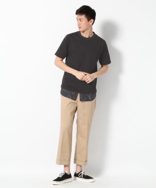 GLOBAL WORK(グローバルワーク)の「【吸水速乾】MVSシャツレイヤー半袖/740903(Tシャツ/カットソー・メンズ・ブラック/グレー/ネイビー/ホワイト/オフホワイト/イエロー/その他・MEDIUM/SMALL/LARGE/X-LARGE)」の9枚目の写真