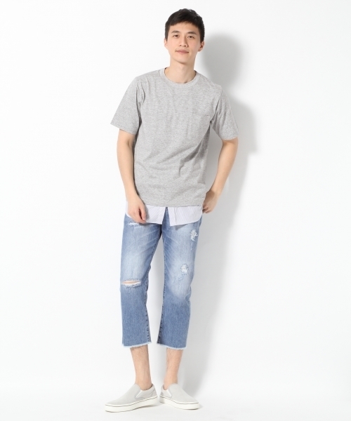 GLOBAL WORK(グローバルワーク)の「【吸水速乾】MVSシャツレイヤー半袖/740903(Tシャツ/カットソー・メンズ・ブラック/グレー/ネイビー/ホワイト/オフホワイト/イエロー/その他・MEDIUM/SMALL/LARGE/X-LARGE)」の10枚目の写真