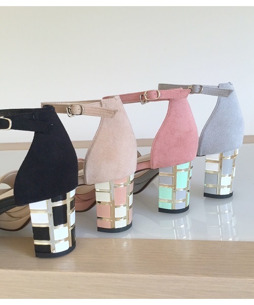 Vanitybeauty バニティービューティー の バニティービューティー ブロックヒールアンクルストラップサンダル サンダル Wear