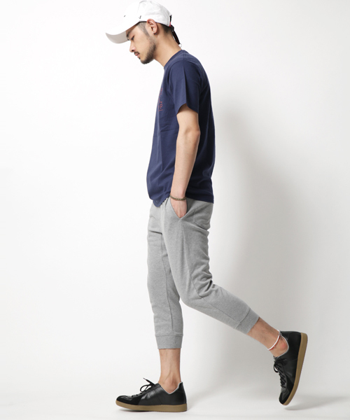 Rocky Monroe（ロッキーモンロー）の「ポンチクロップドジョガーパンツ（スウェットパンツ・メンズ・ブラック/カーキ/グレー/ホワイト/ネイビー/チャコール/グレー系その他/ベージュ/ブラック系その他/ブルー系その他/ホワイト系その他/グレー系その他2/ベージュ系その他/ブラック系その他2/グレー系その他3/グレー系その他4/ブルー系その他2/ホワイト系その他2・L/M/LL）」の21枚目の写真