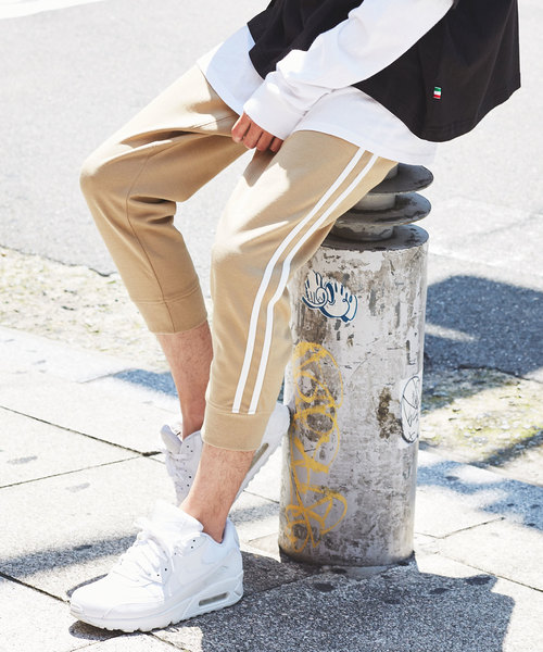 Rocky Monroe（ロッキーモンロー）の「ポンチクロップドジョガーパンツ（スウェットパンツ・メンズ・ブラック/カーキ/グレー/ホワイト/ネイビー/チャコール/グレー系その他/ベージュ/ブラック系その他/ブルー系その他/ホワイト系その他/グレー系その他2/ベージュ系その他/ブラック系その他2/グレー系その他3/グレー系その他4/ブルー系その他2/ホワイト系その他2・L/M/LL）」の14枚目の写真
